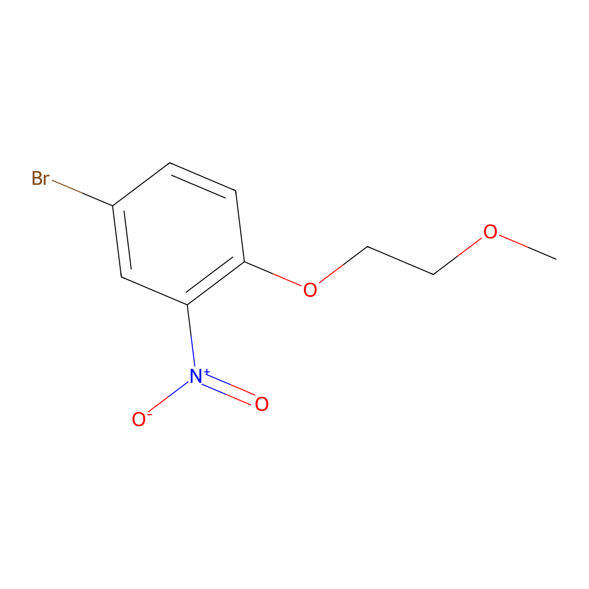 4-Bromo-1-(2-methoxyethoxy)-2-nitrobenzene molecular structure, CAS 1248106-15-1
