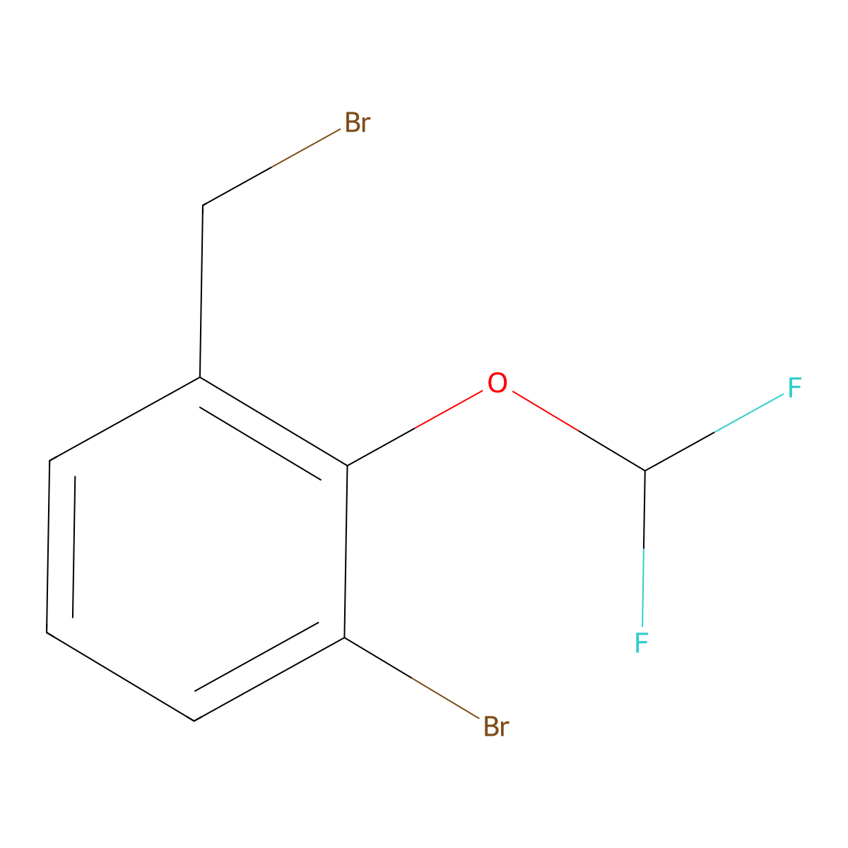 1-Bromo-3-(bromomethyl)-2-(difluoromethoxy)benzene molecular structure, CAS 1248106-58-2