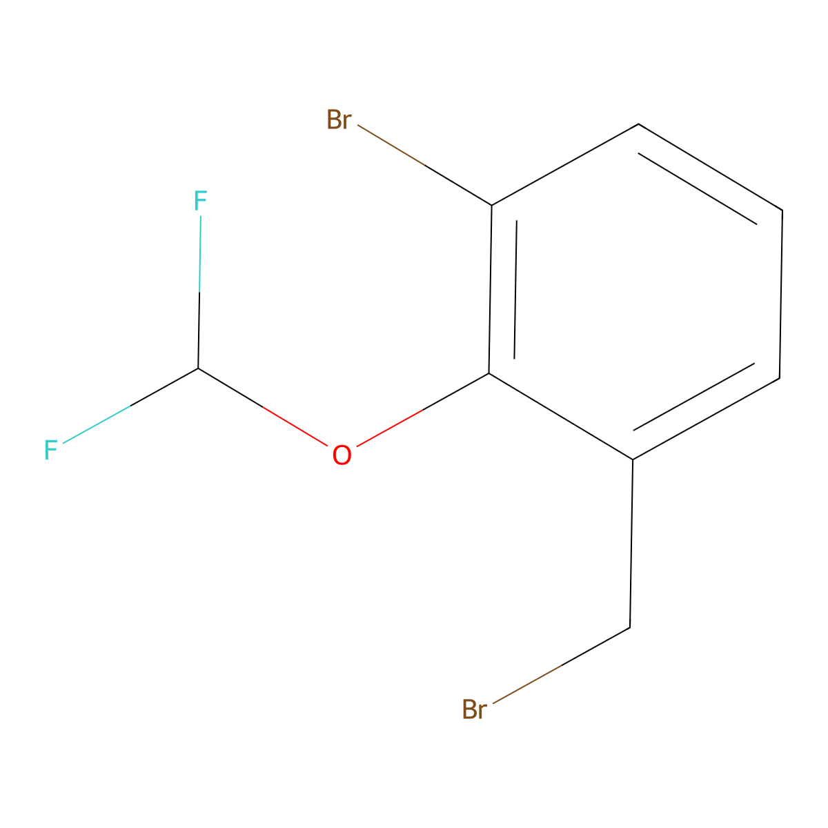 1-Bromo-3-(bromomethyl)-2-(difluoromethoxy)benzene molecular structure, CAS 1248106-58-2