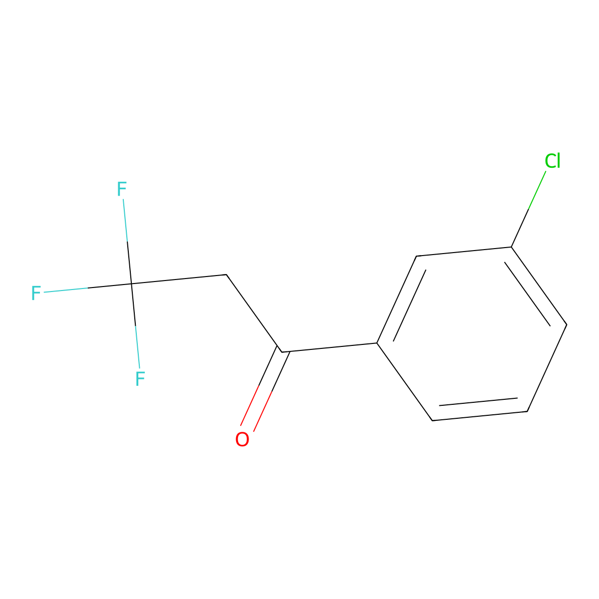 1-(3-Chlorophenyl)-3,3,3-trifluoropropan-1-one molecular structure, CAS 1248109-92-3