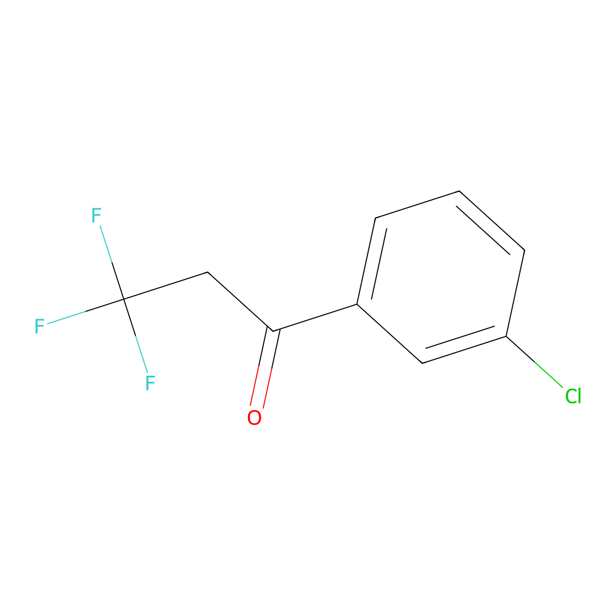 1-(3-Chlorophenyl)-3,3,3-trifluoropropan-1-one molecular structure, CAS 1248109-92-3