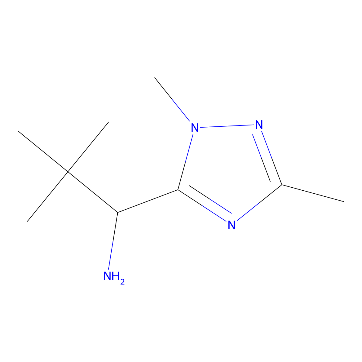 1-(1,3-Dimethyl-1h-1,2,4-triazol-5-yl)-2,2-dimethylpropan-1-amine molecular structure, CAS 1248109-93-4