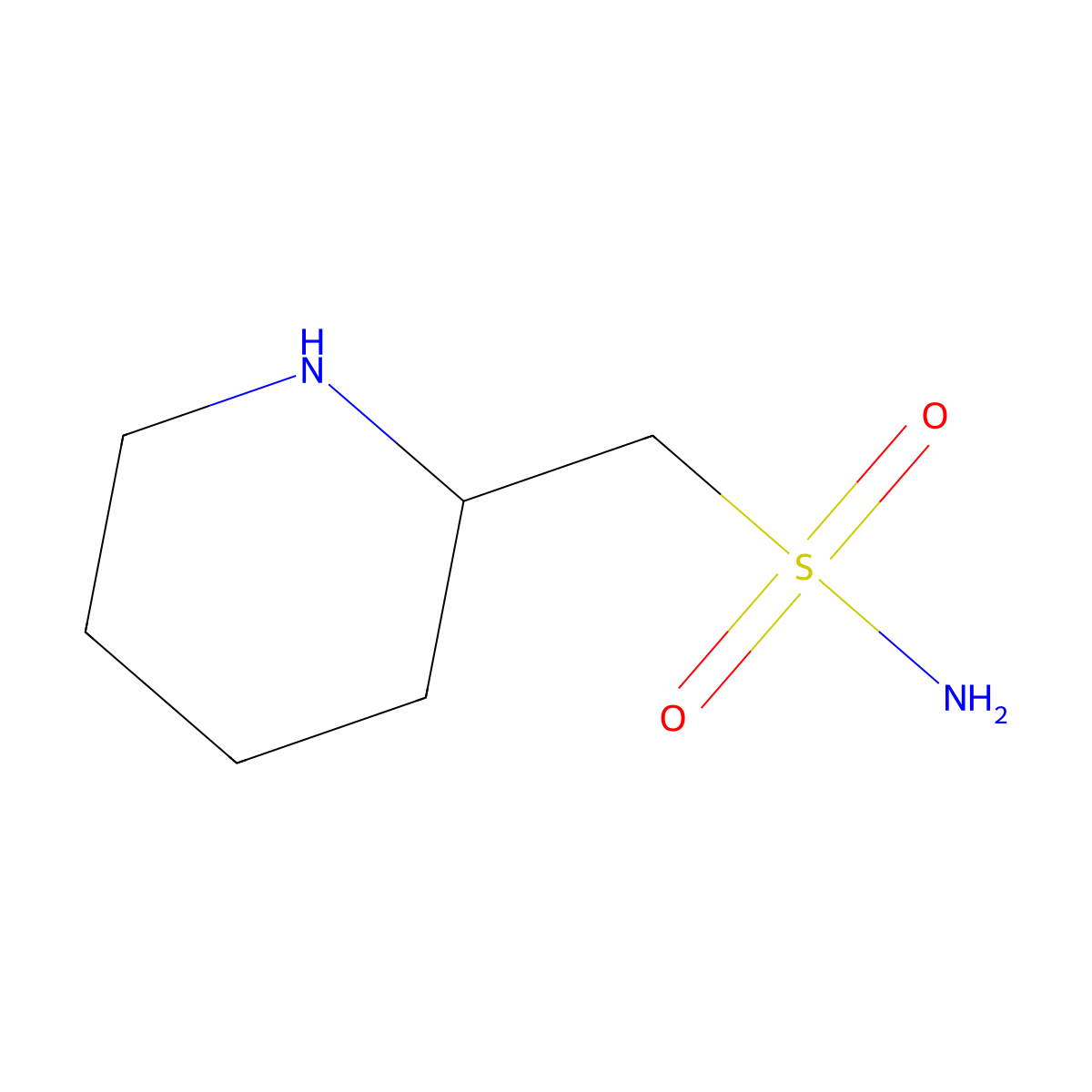 Piperidin-2-ylmethanesulfonamide molecular structure, CAS 1248110-90-8