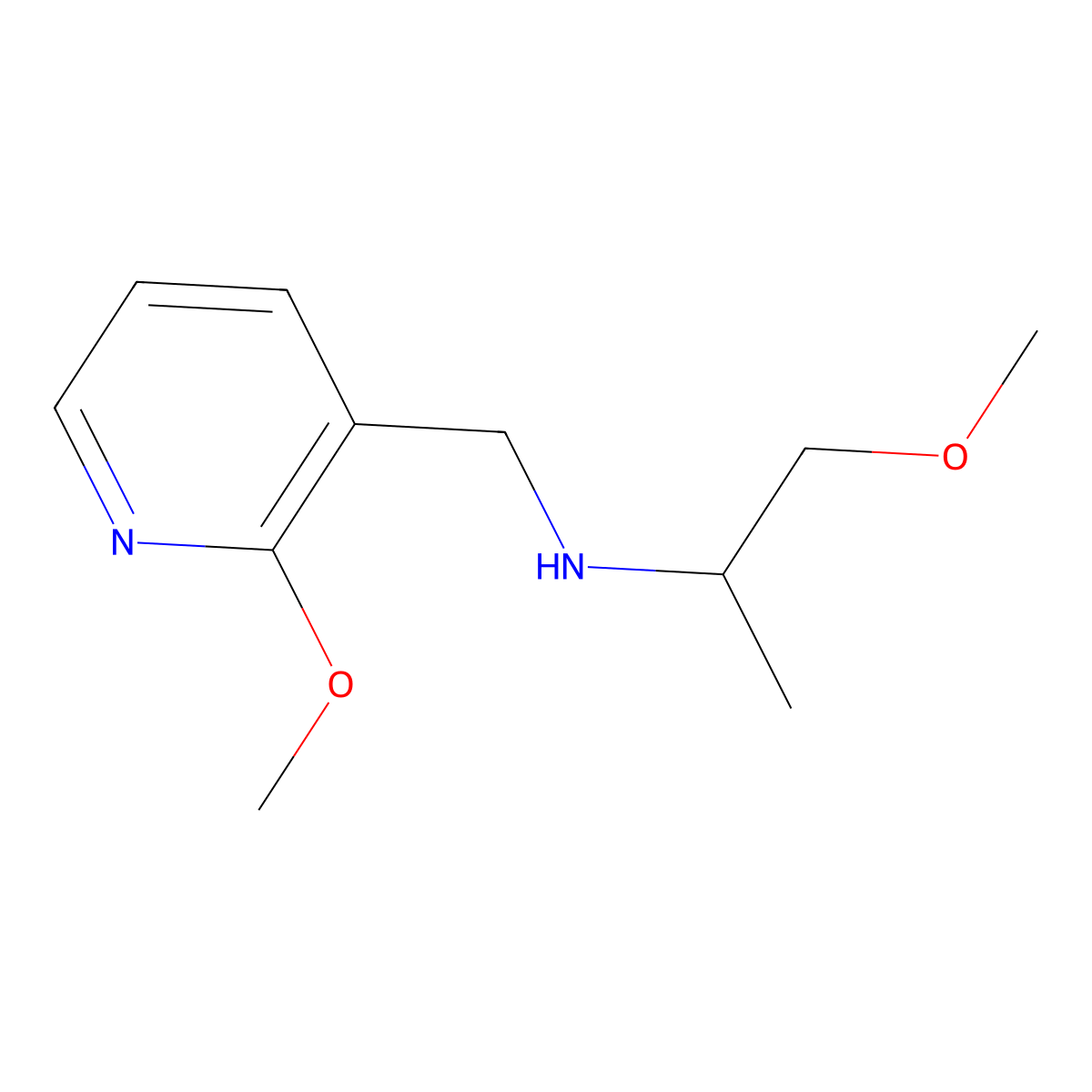(1-Methoxypropan-2-yl)[(2-methoxypyridin-3-yl)methyl]amine molecular structure, CAS 1248110-94-2