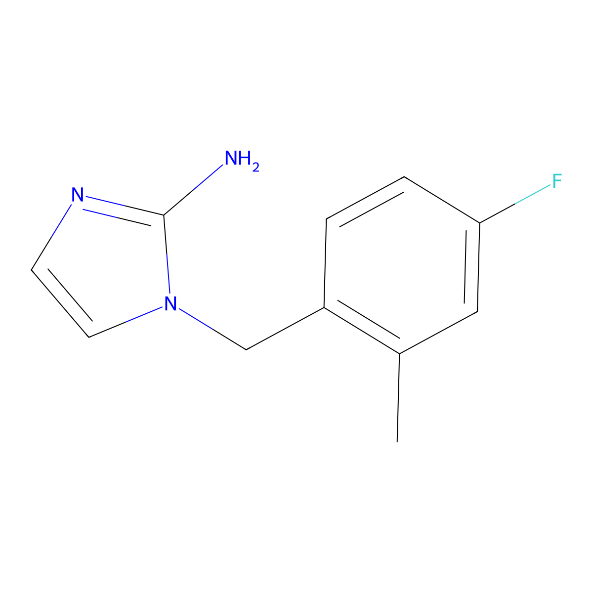 1-(4-Fluoro-2-methylbenzyl)-1h-imidazol-2-amine molecular structure, CAS 1248112-55-1