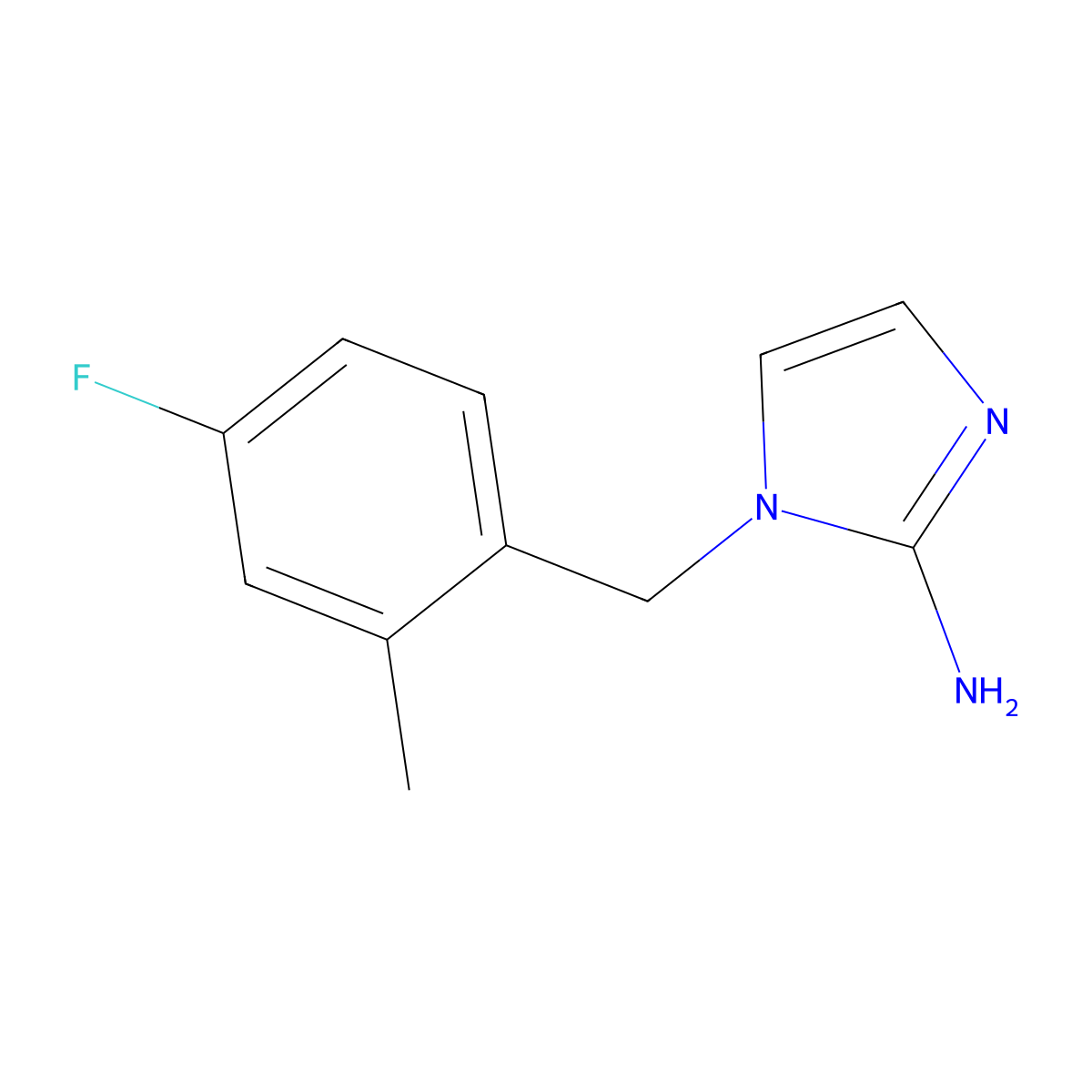 1-(4-Fluoro-2-methylbenzyl)-1h-imidazol-2-amine molecular structure, CAS 1248112-55-1