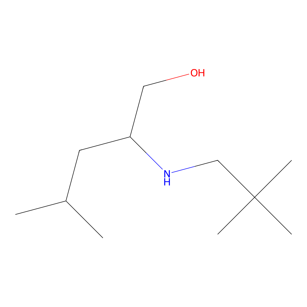 2-[(2,2-Dimethylpropyl)amino]-4-methylpentan-1-ol molecular structure, CAS 1248114-77-3