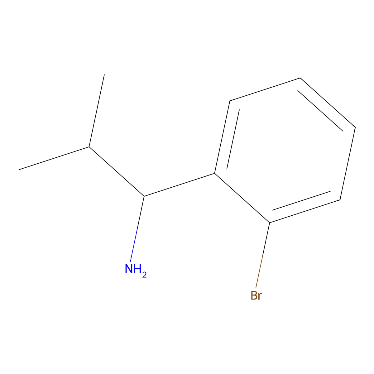 1-(2-Bromophenyl)-2-methylpropan-1-amine molecular structure, CAS 1248115-51-6