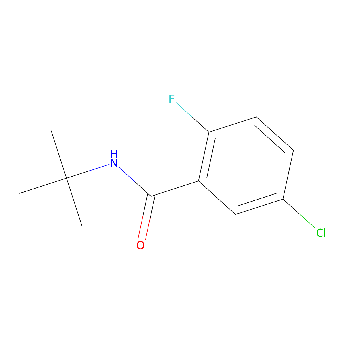 5-Chloro-N-(1,1-dimethylethyl)-2-fluorobenzamide molecular structure, CAS 1248115-78-7