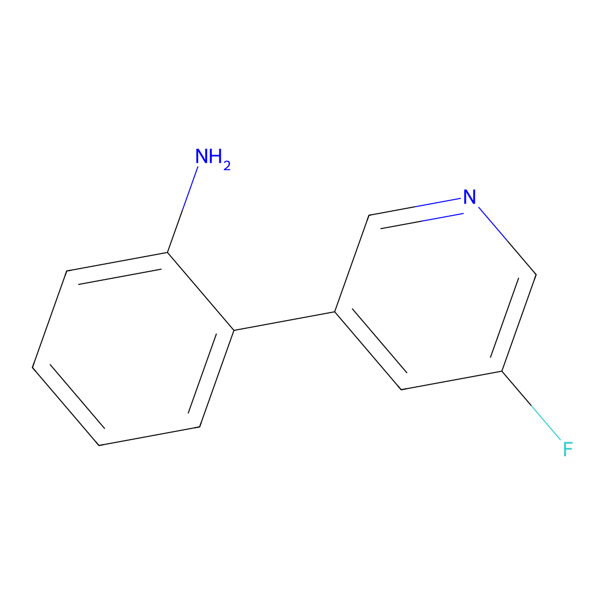 2-(5-Fluoropyridin-3-yl)aniline molecular structure, CAS 1248116-93-9