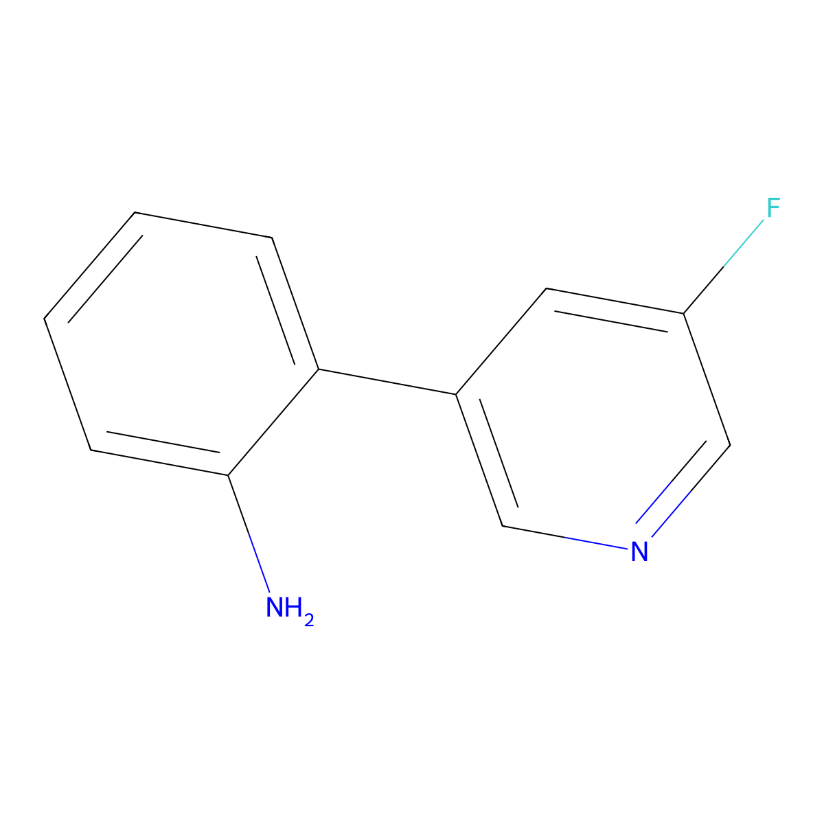 2-(5-Fluoropyridin-3-yl)aniline molecular structure, CAS 1248116-93-9
