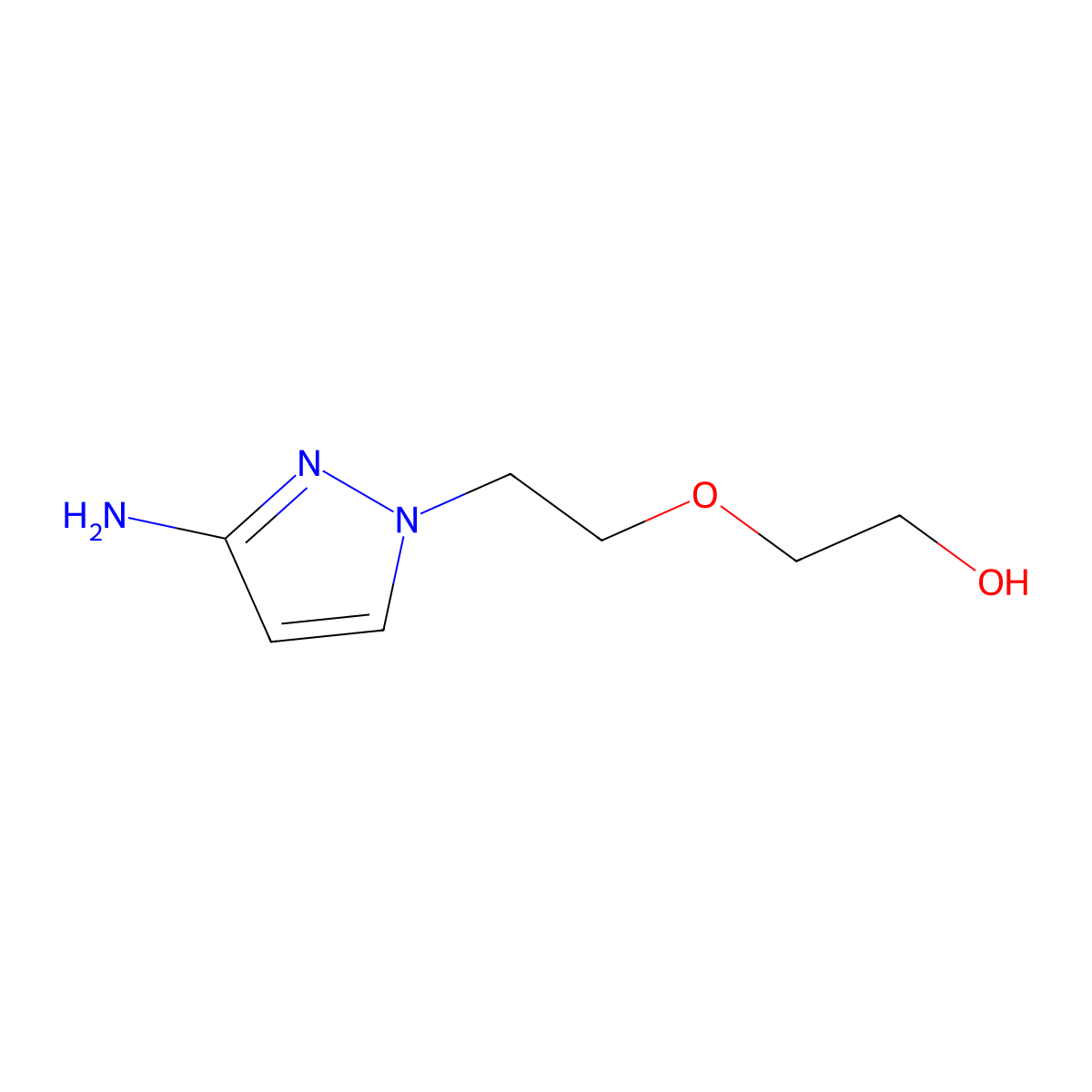 2-[2-(3-amino-1H-pyrazol-1-yl)ethoxy]ethan-1-ol molecular structure, CAS 1248122-01-1