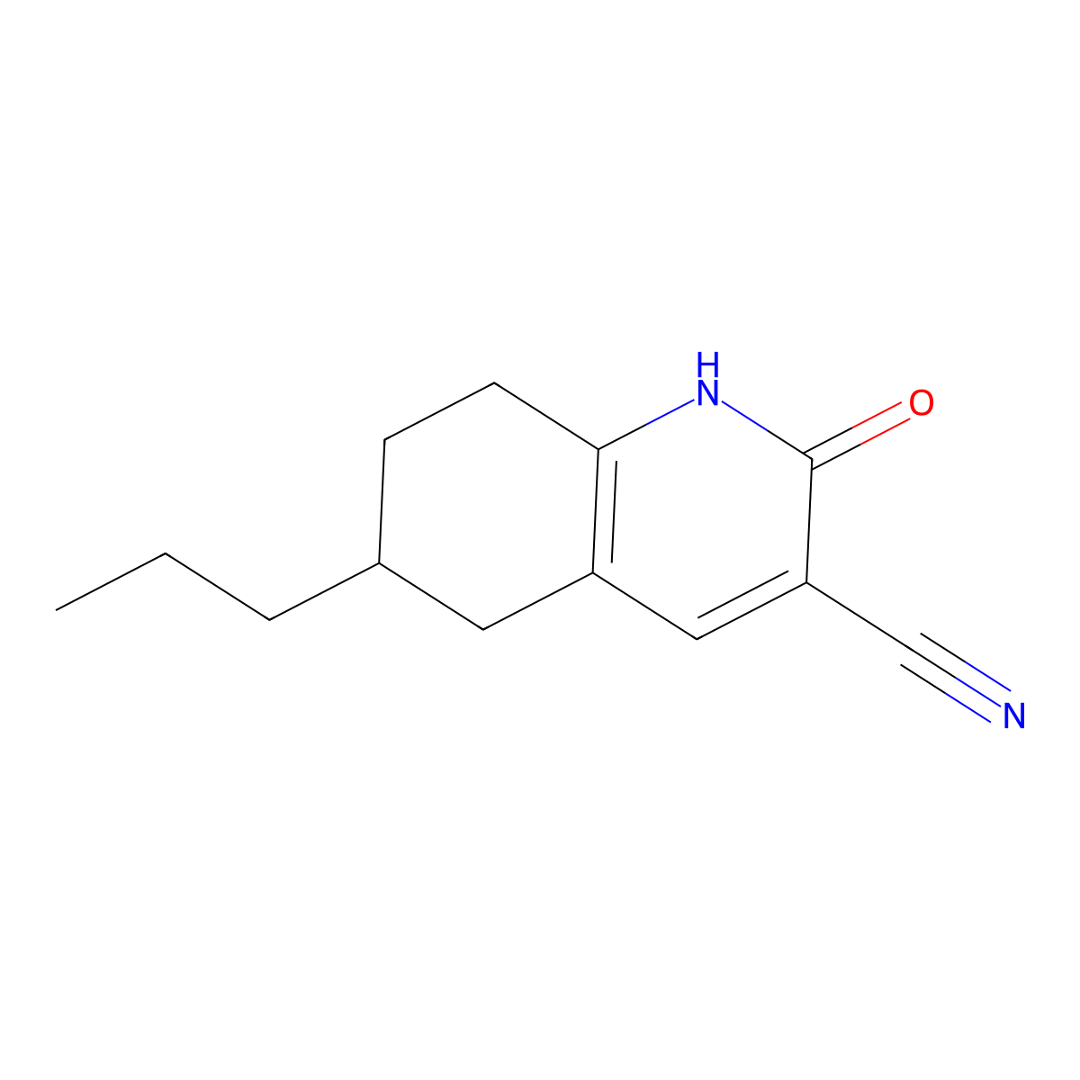 2-Oxo-6-propyl-1,2,5,6,7,8-hexahydroquinoline-3-carbonitrile molecular structure, CAS 1248123-19-4