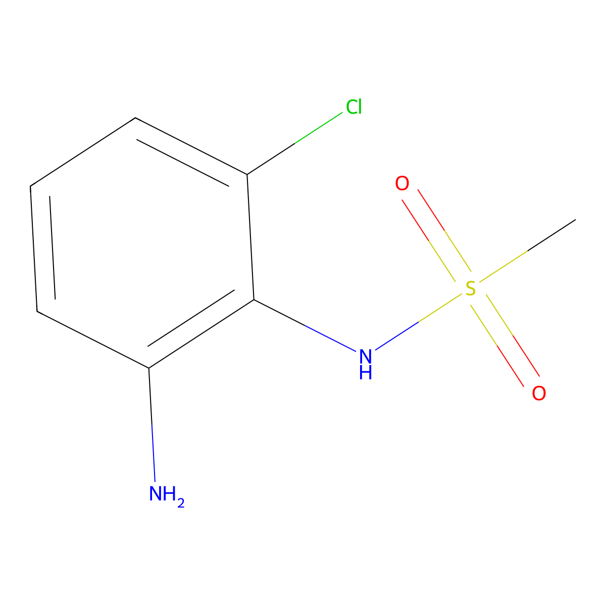 N-(2-amino-6-chlorophenyl)methanesulfonamide molecular structure, CAS 1248124-91-5