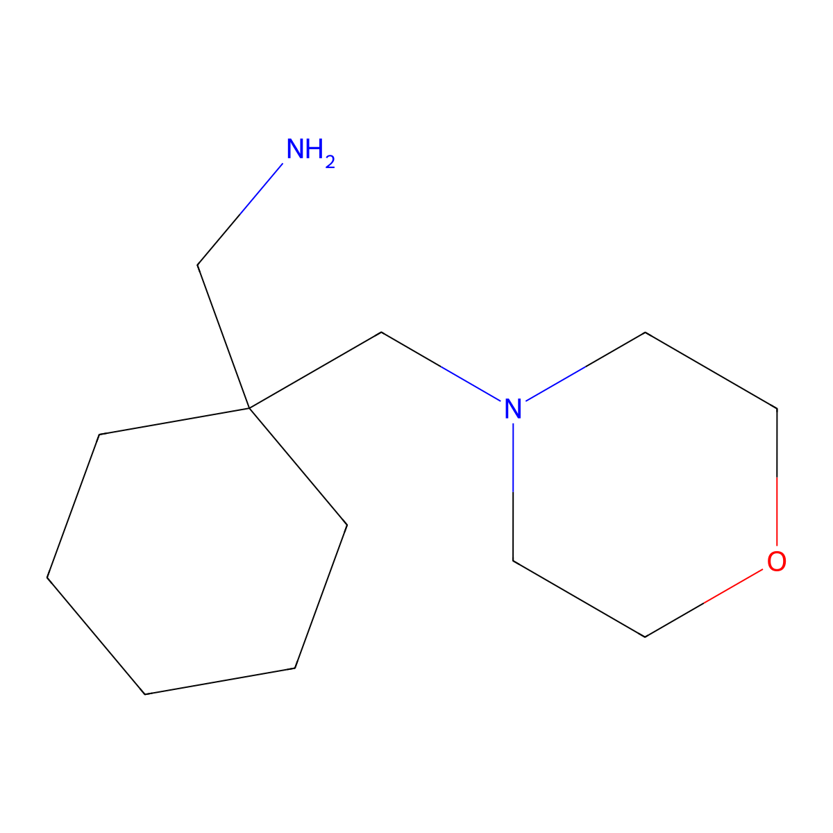 [1-(Morpholin-4-ylmethyl)cyclohexyl]methanamine molecular structure, CAS 1248125-78-1