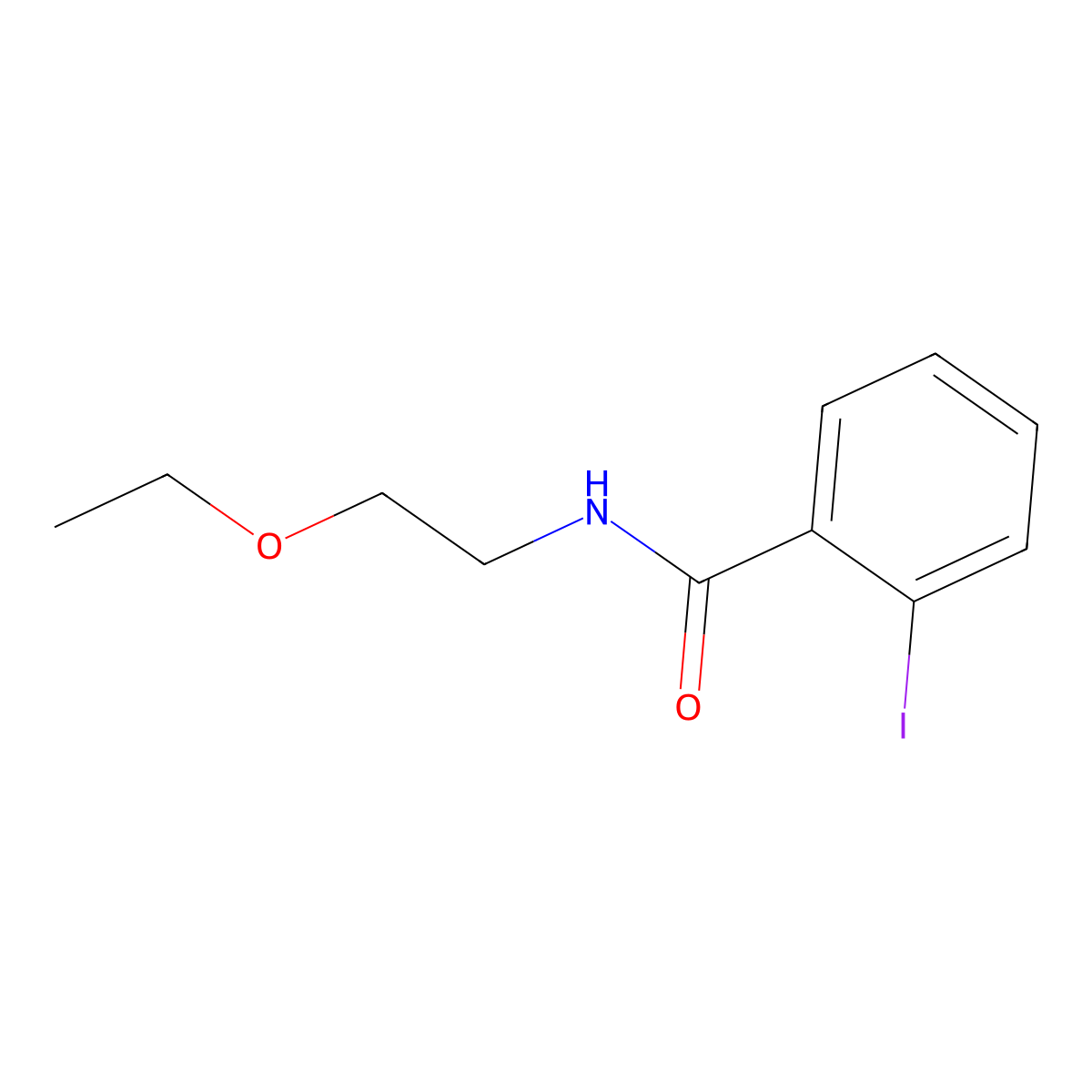 N-(2-Ethoxyethyl)-2-iodobenzamide molecular structure, CAS 1248125-85-0
