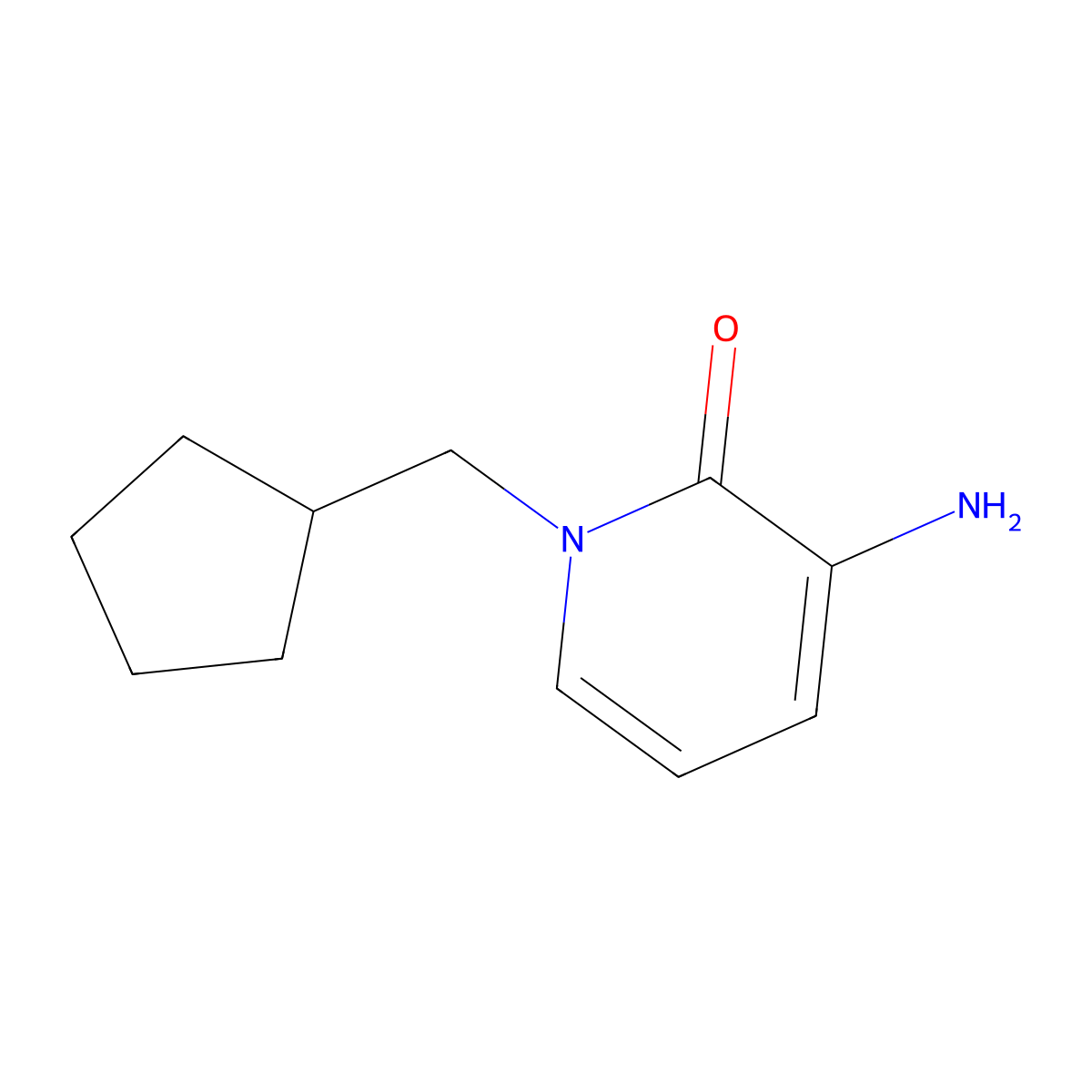 3-Amino-1-(cyclopentylmethyl)-1,2-dihydropyridin-2-one molecular structure, CAS 1248126-71-7