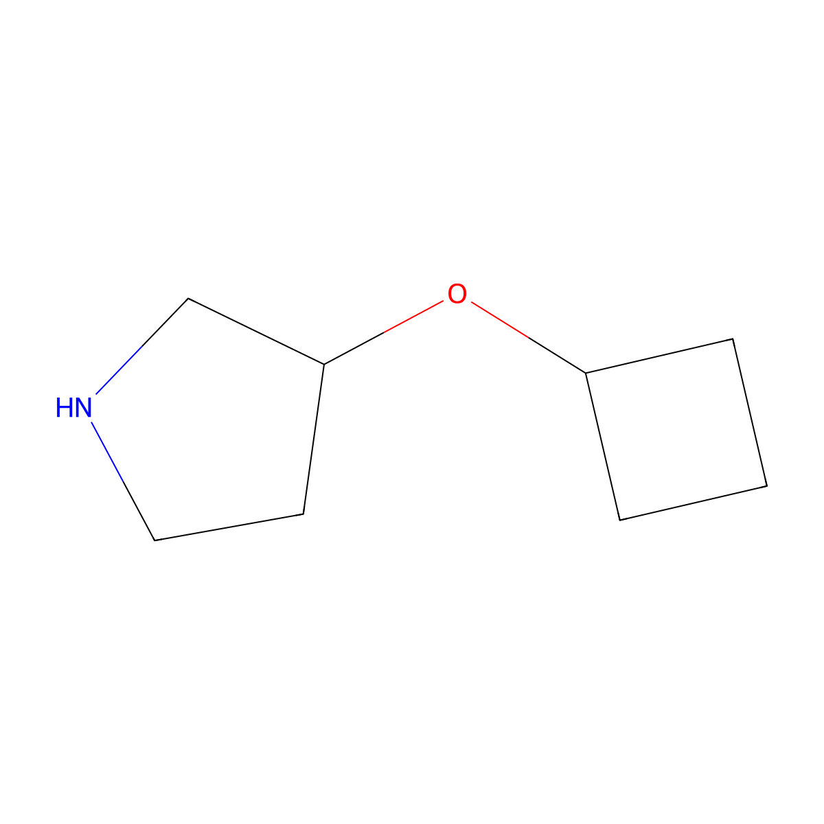 3-Cyclobutoxypyrrolidine molecular structure, CAS 1248128-79-1