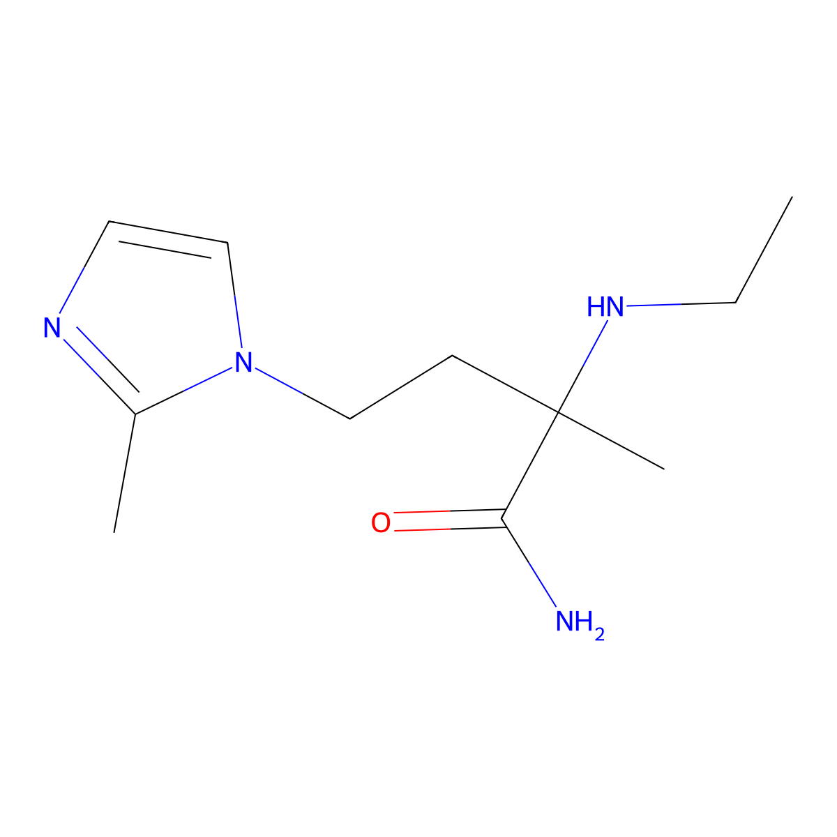 2-(Ethylamino)-2-methyl-4-(2-methyl-1h-imidazol-1-yl)butanamide molecular structure, CAS 1248131-59-0