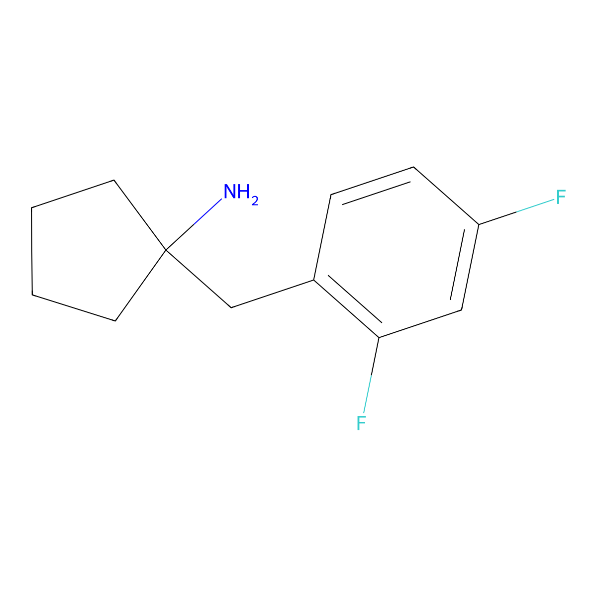 1-(2,4-Difluorobenzyl)cyclopentan-1-amine molecular structure, CAS 1248132-27-5