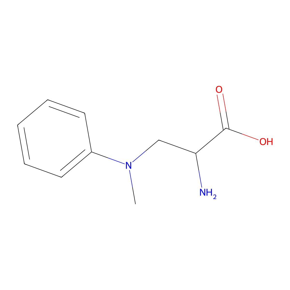 2-Amino-3-[methyl(phenyl)amino]propanoic acid molecular structure, CAS 1248133-28-9