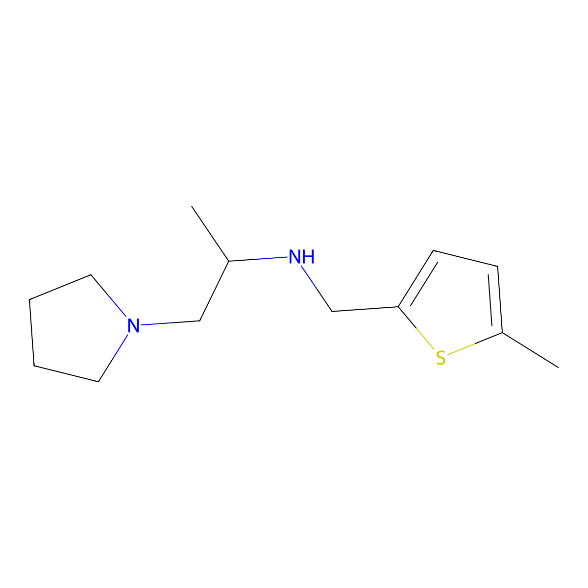 I+/--Methyl-N-[(5-methyl-2-thienyl)methyl]-1-pyrrolidineethanamine molecular structure, CAS 1248133-29-0