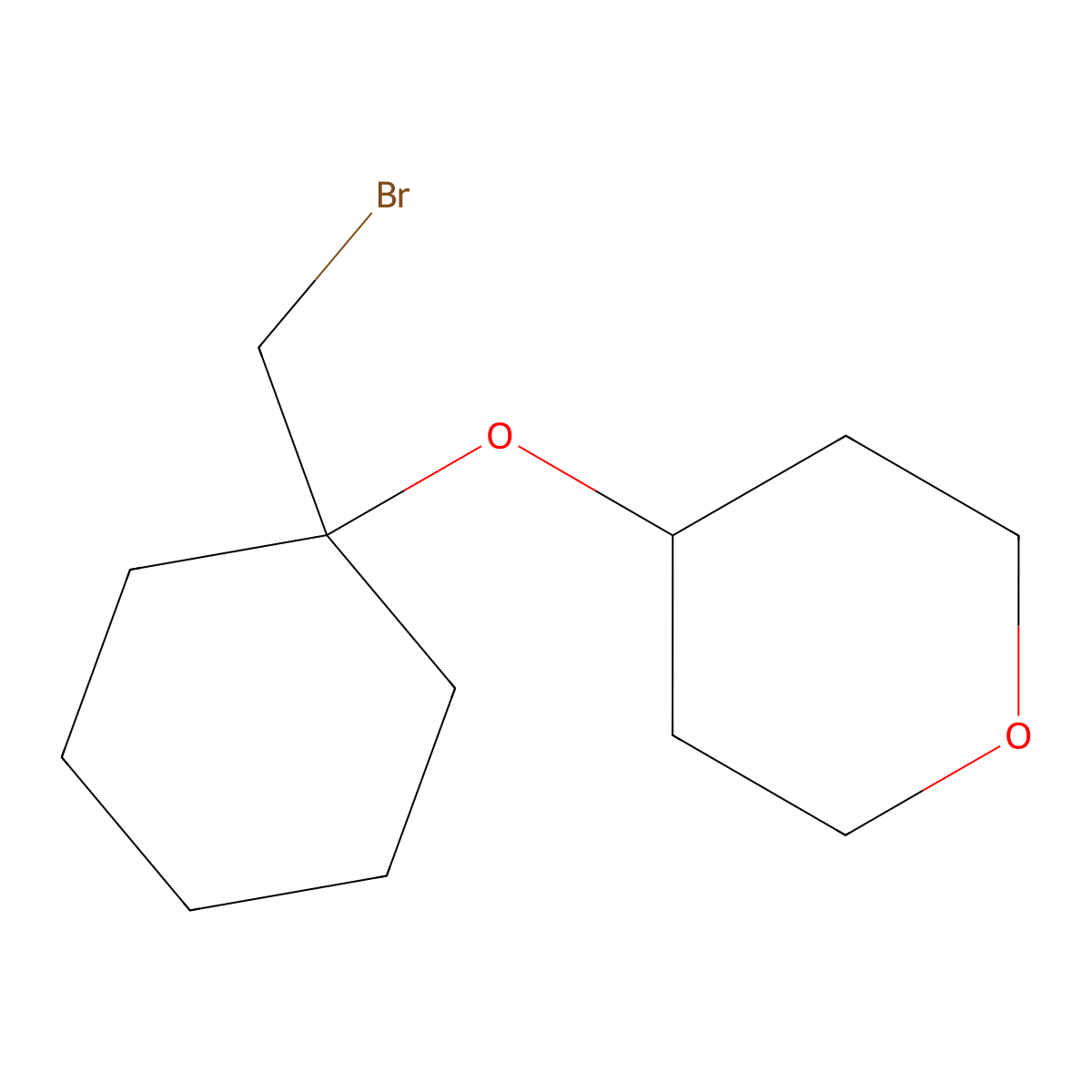 4-{[1-(Bromomethyl)cyclohexyl]oxy}oxane molecular structure, CAS 1248133-32-5
