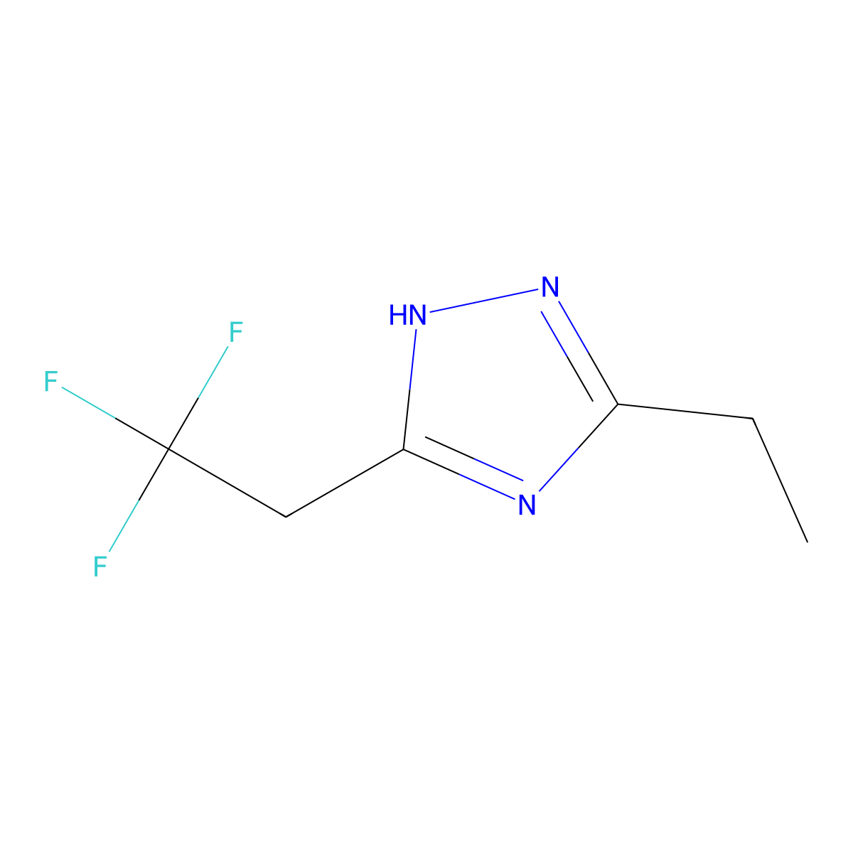 3-ethyl-5-(2,2,2-trifluoroethyl)-1H-1,2,4-triazole molecular structure, CAS 1248135-05-8