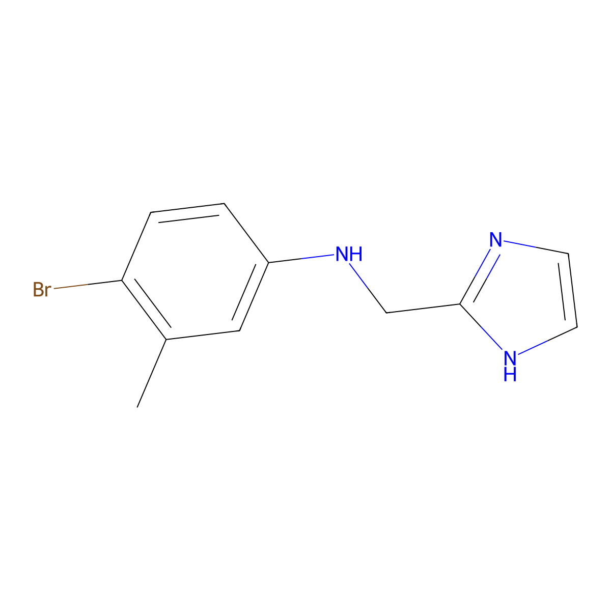 4-bromo-N-[(1H-imidazol-2-yl)methyl]-3-methylaniline molecular structure, CAS 1248135-19-4
