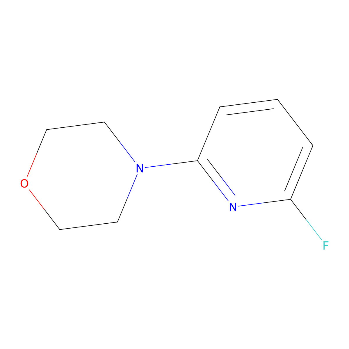 4-(6-Fluoropyridin-2-yl)morpholine molecular structure, CAS 1248137-75-8