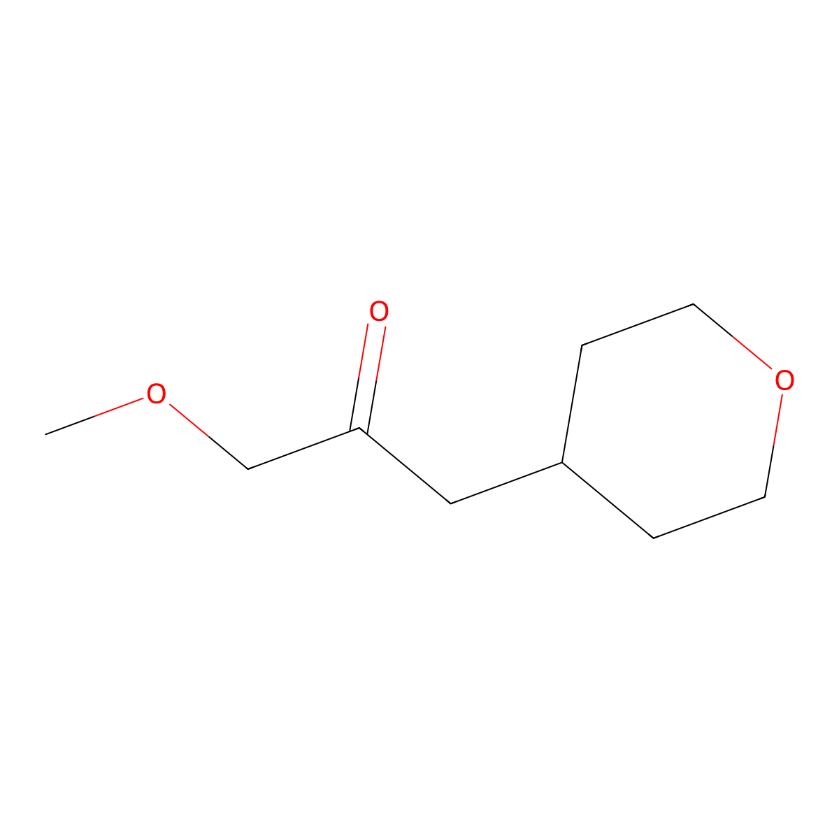 1-Methoxy-3-(oxan-4-yl)propan-2-one molecular structure, CAS 1248138-49-9