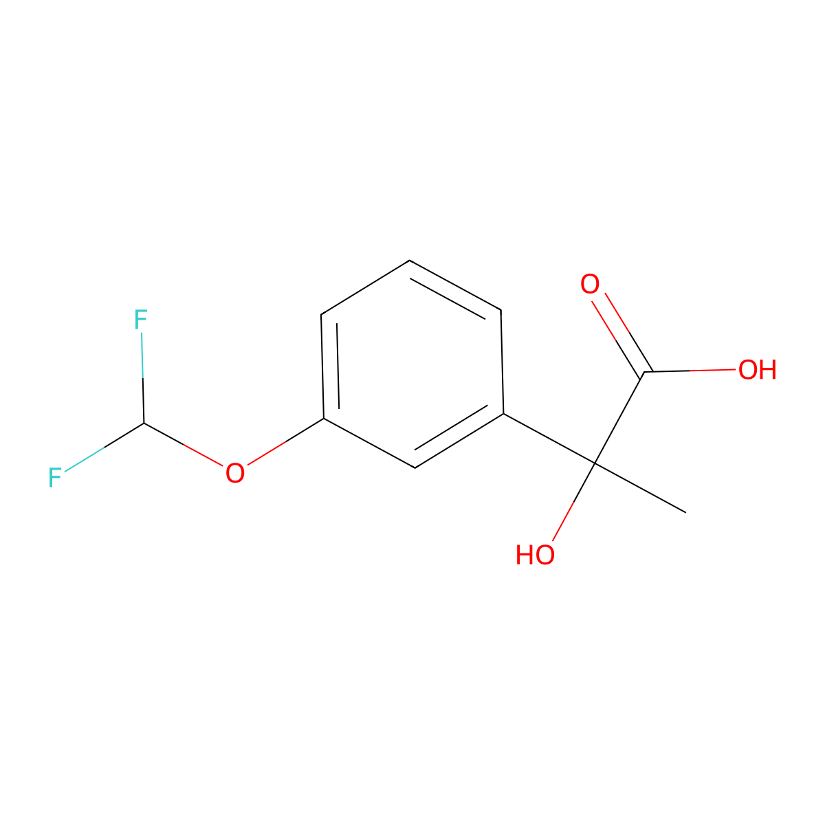 2-[3-(Difluoromethoxy)phenyl]-2-hydroxypropanoic acid molecular structure, CAS 1248138-50-2