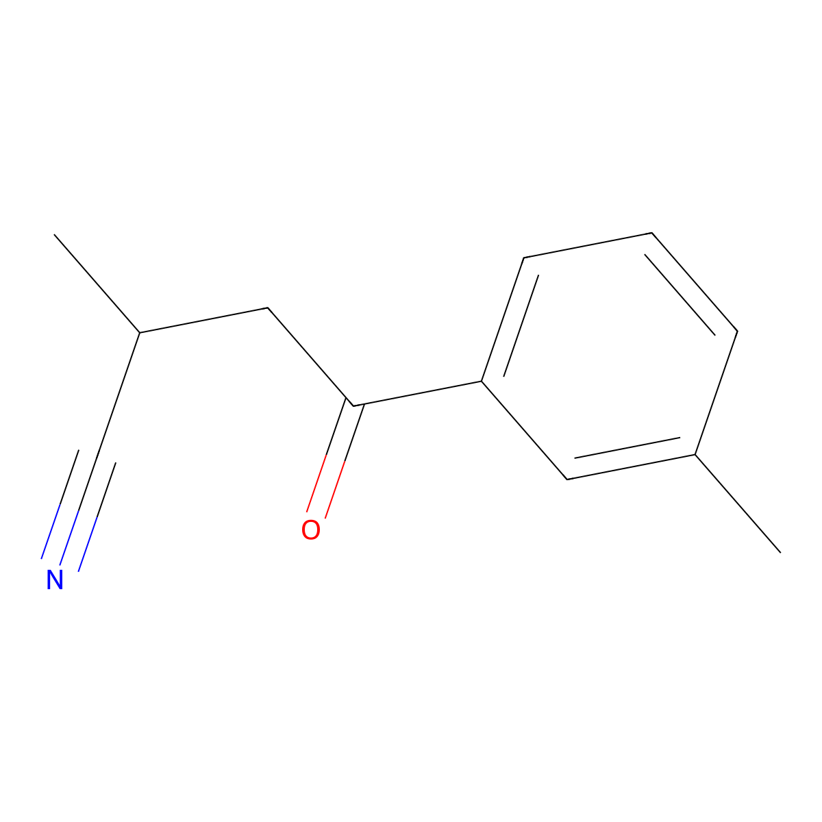 2-Methyl-4-(3-methylphenyl)-4-oxobutanenitrile molecular structure, CAS 1248140-56-8