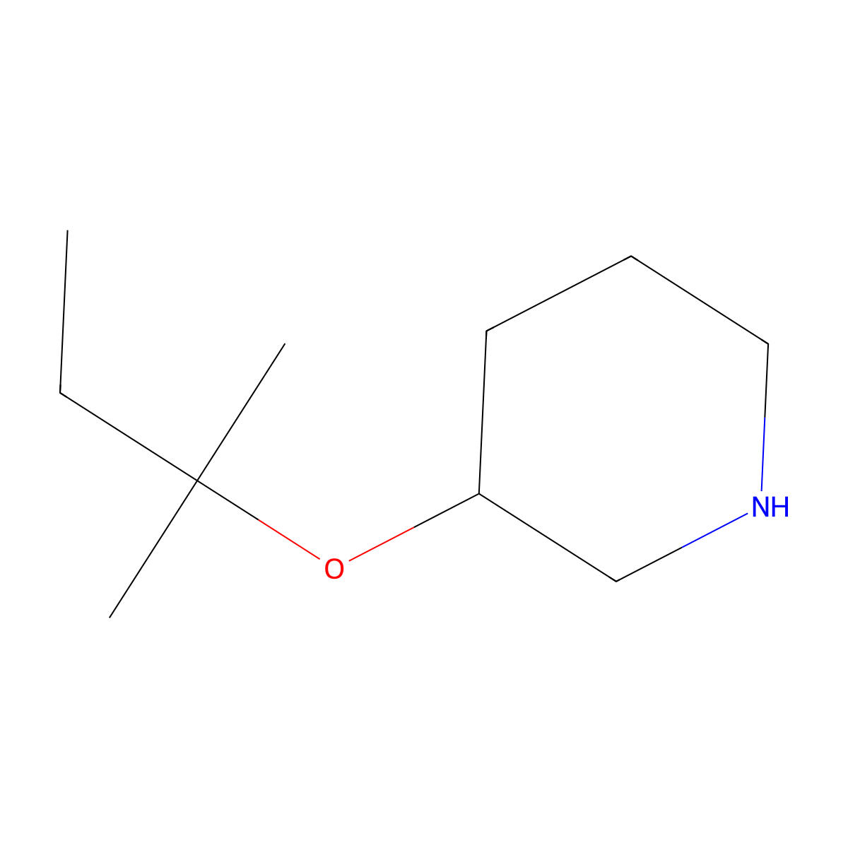 3-(Tert-pentyloxy)piperidine molecular structure, CAS 1248141-40-3