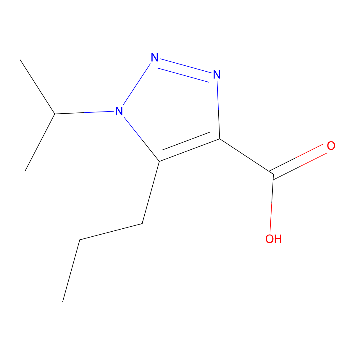 1-Isopropyl-5-propyl-1h-1,2,3-triazole-4-carboxylic acid molecular structure, CAS 1248142-36-0