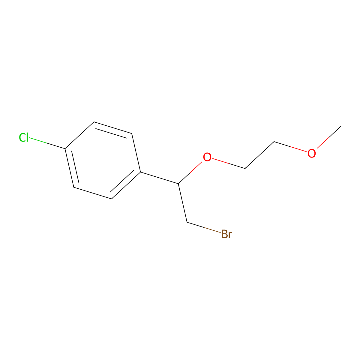 1-(2-Bromo-1-(2-methoxyethoxy)ethyl)-4-chlorobenzene molecular structure, CAS 1248145-68-7