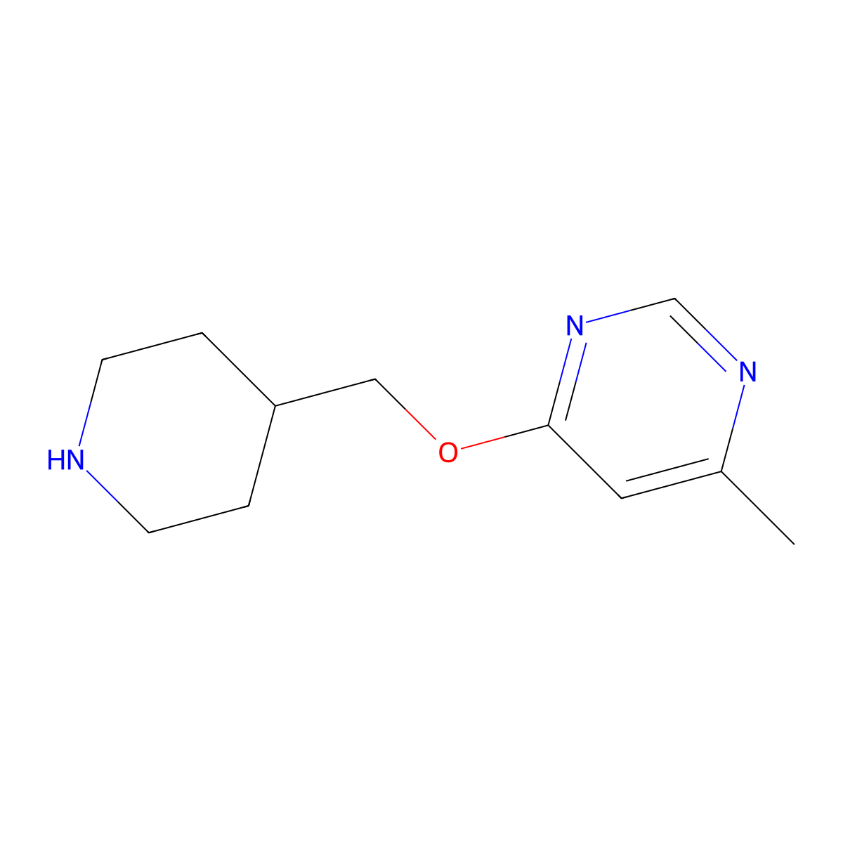 4-Methyl-6-[(piperidin-4-yl)methoxy]pyrimidine molecular structure, CAS 1248145-69-8