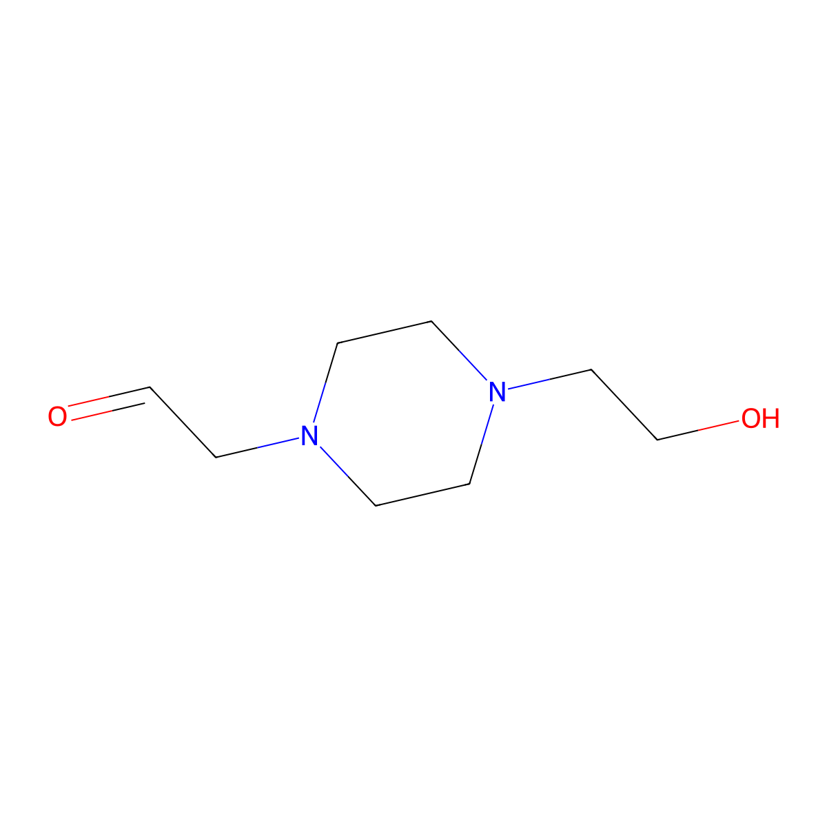 2-[4-(2-Hydroxyethyl)piperazin-1-yl]acetaldehyde molecular structure, CAS 1248146-87-3