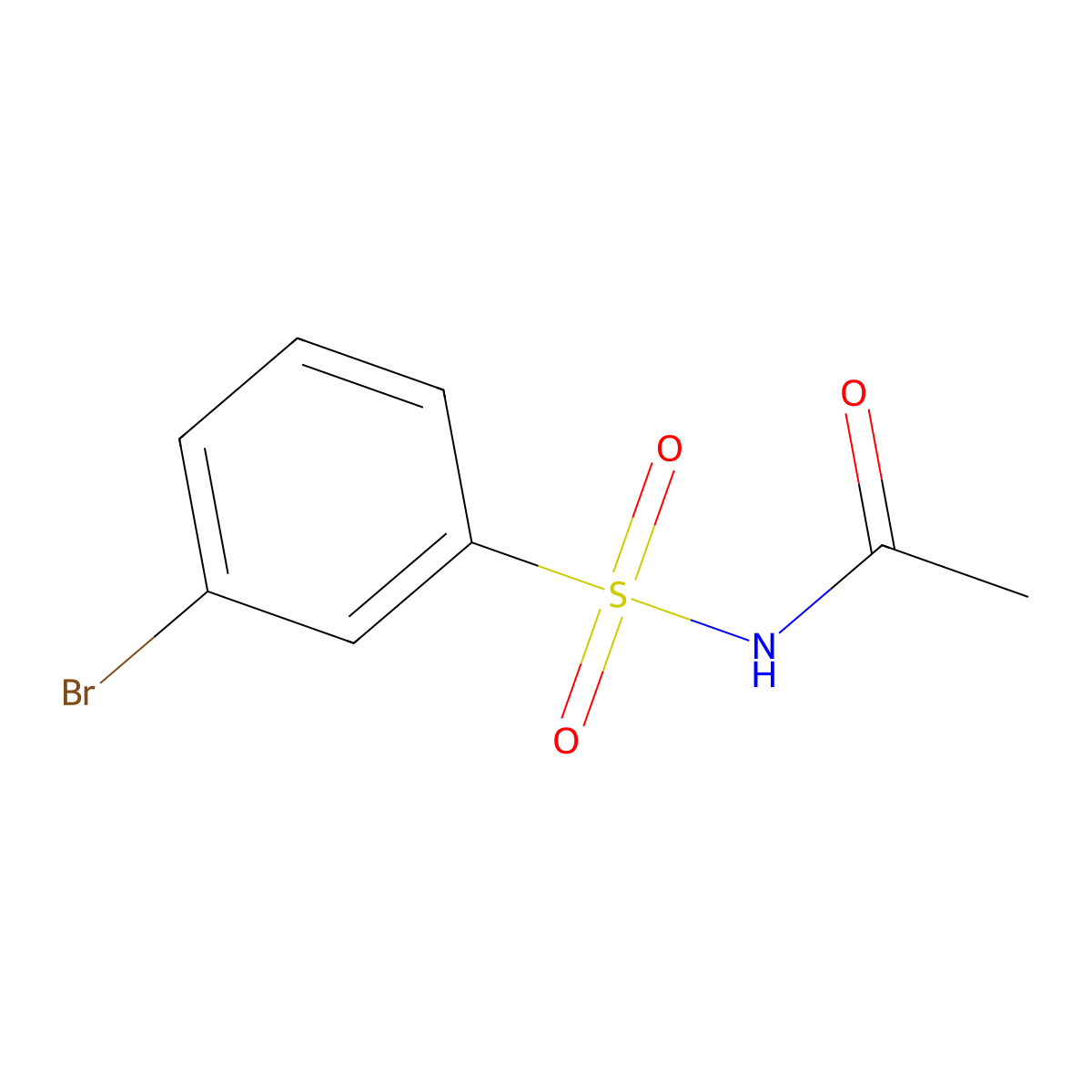 N-(3-bromobenzenesulfonyl)acetamide molecular structure, CAS 1248147-79-6