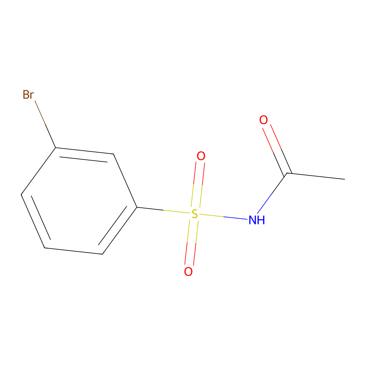 N-(3-bromobenzenesulfonyl)acetamide molecular structure, CAS 1248147-79-6