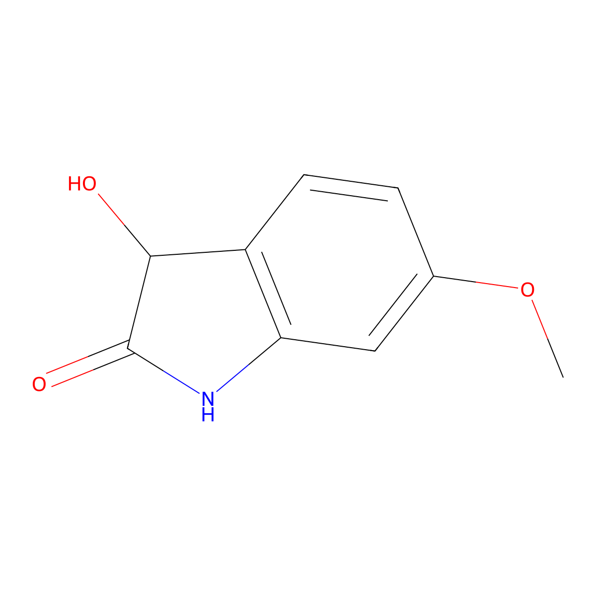 3-hydroxy-6-methoxy-2,3-dihydro-1H-indol-2-one molecular structure, CAS 1248148-96-0