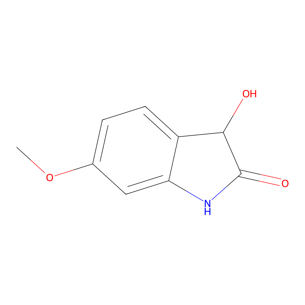 3-hydroxy-6-methoxy-2,3-dihydro-1H-indol-2-one molecular structure, CAS 1248148-96-0
