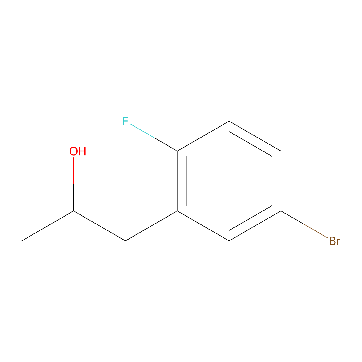 1-(5-Bromo-2-fluorophenyl)propan-2-ol molecular structure, CAS 1248151-88-3