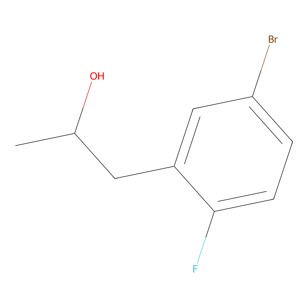 1-(5-Bromo-2-fluorophenyl)propan-2-ol molecular structure, CAS 1248151-88-3