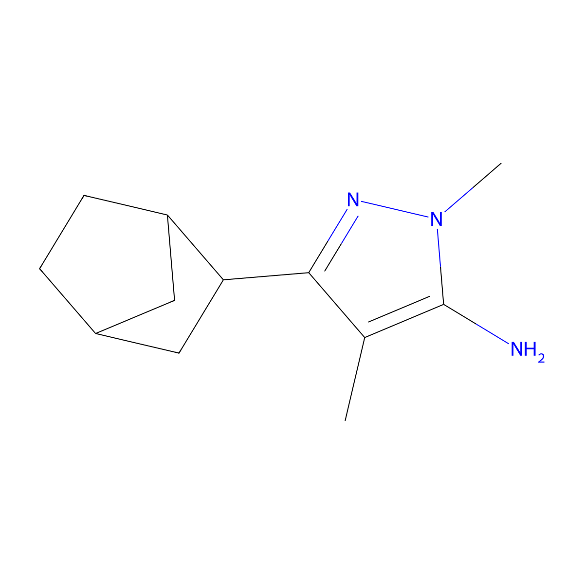 3-(Bicyclo[2.2.1]heptan-2-yl)-1,4-dimethyl-1h-pyrazol-5-amine molecular structure, CAS 1248152-79-5