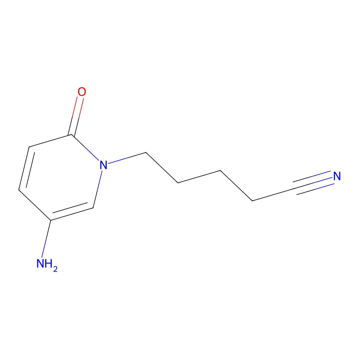 5-(5-Amino-2-oxopyridin-1(2h)-yl)pentanenitrile molecular structure, CAS 1248153-02-7