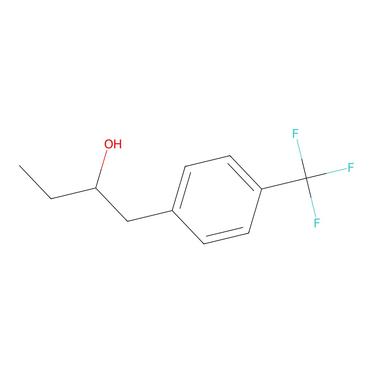 alpha-Ethyl-4-(trifluoromethyl)benzeneethanol molecular structure, CAS 1248153-12-9