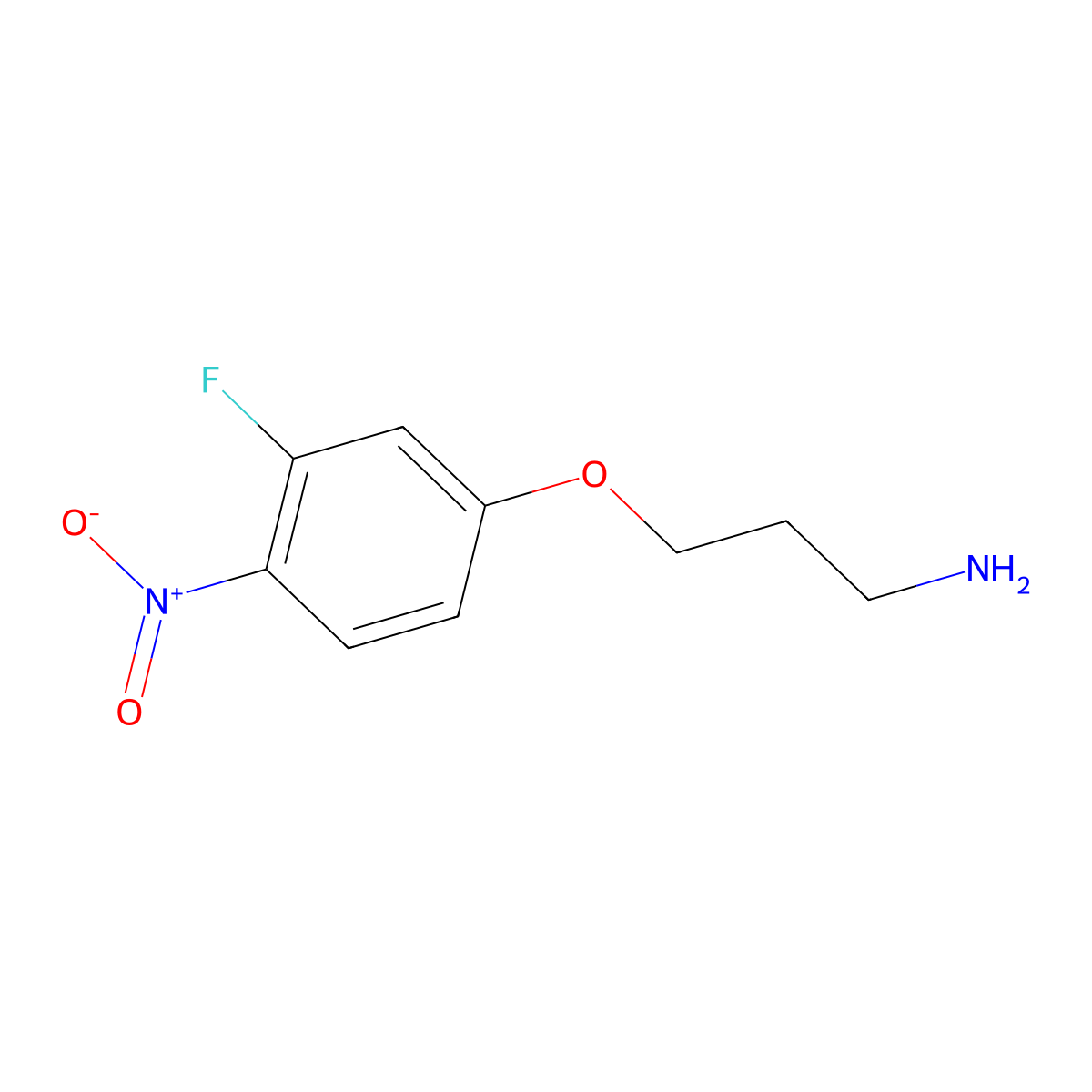 3-(3-Fluoro-4-nitrophenoxy)propan-1-amine molecular structure, CAS 1248153-56-1