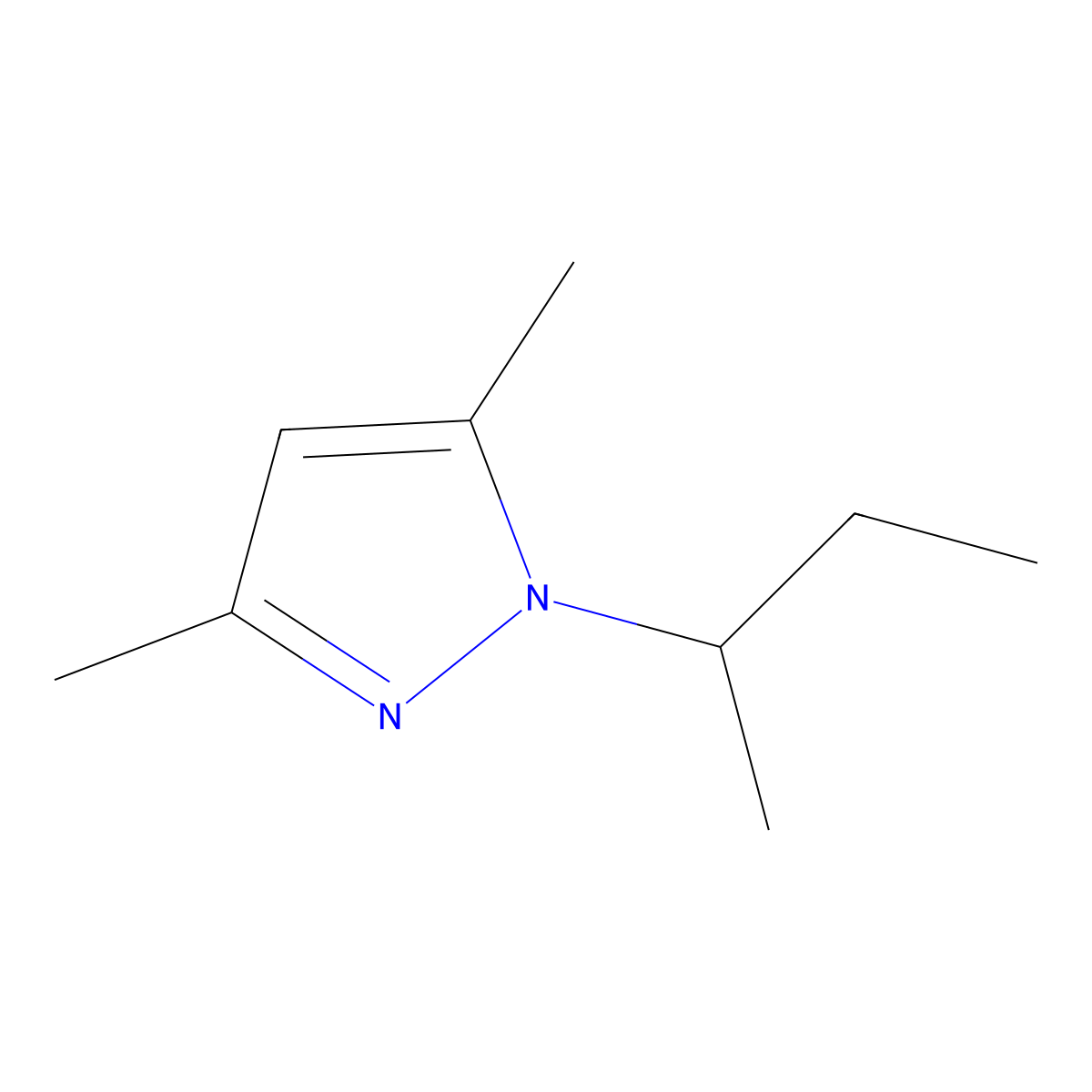 1-(Butan-2-YL)-3,5-dimethyl-1H-pyrazole molecular structure, CAS 1248154-43-9