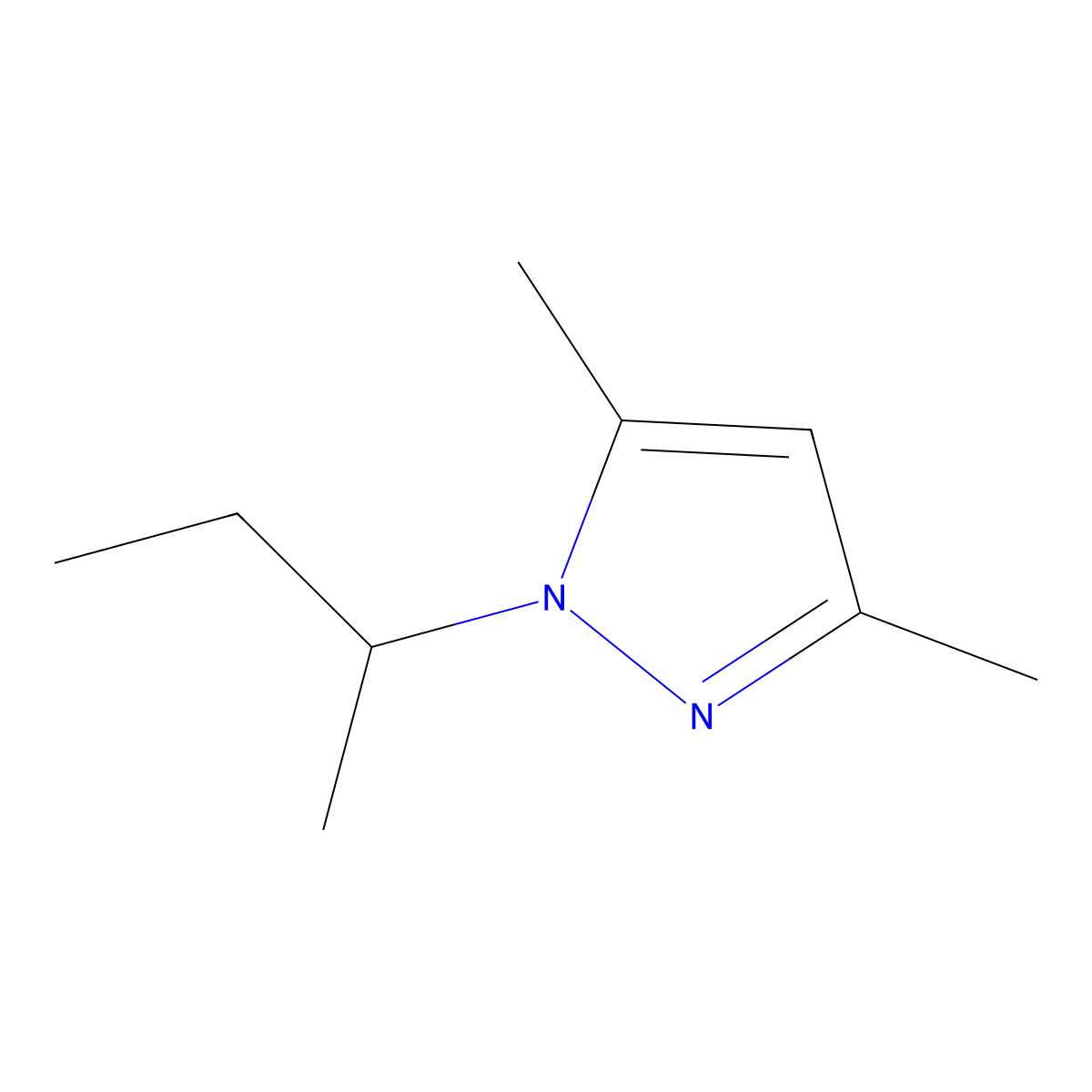 1-(Butan-2-YL)-3,5-dimethyl-1H-pyrazole molecular structure, CAS 1248154-43-9